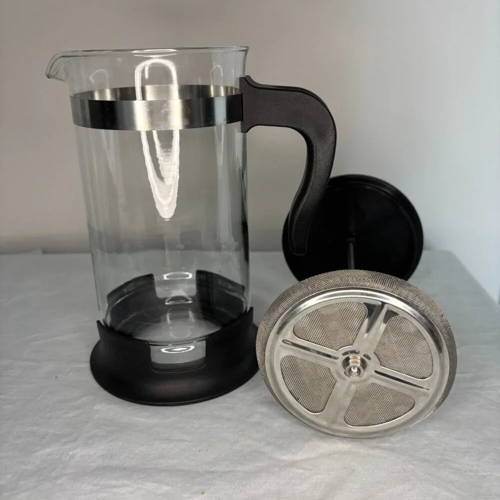 IKEA French Press Coffee Tea Maker Stainless Steel Glass 32oz Upphetta Black